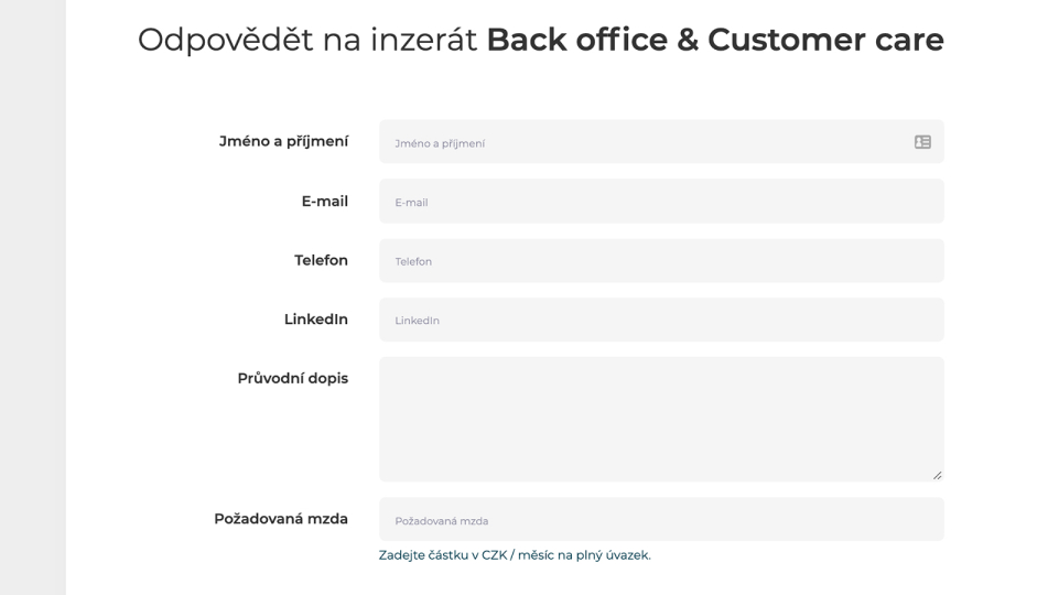 Individual response forms