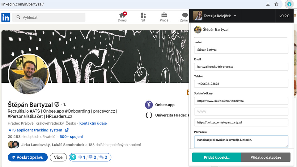 LinkedIn iskanje kandidatov