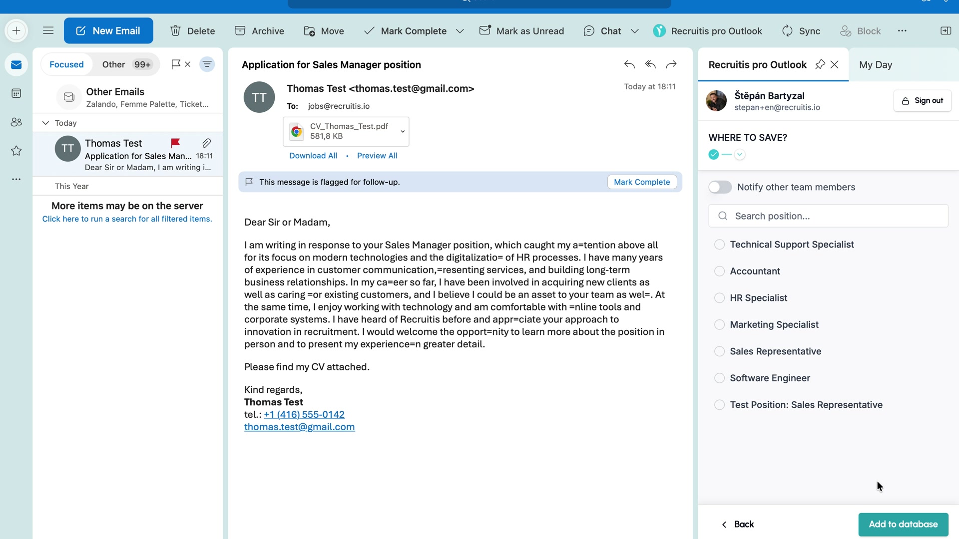 Outlook a Gmail plugin